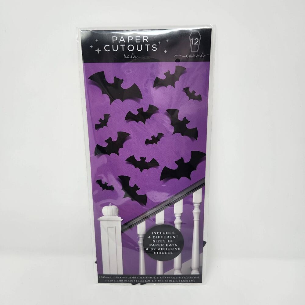 Bat Paper Cut Outs Purple Packaging